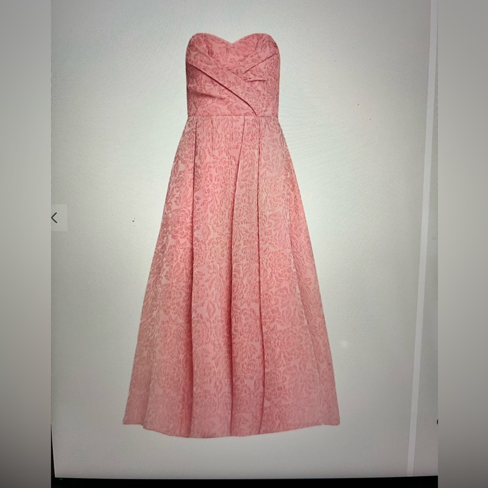 Marchesa notte pleated midi dress